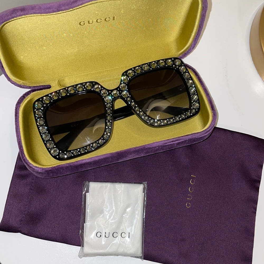Gucci Embellished Frame Sunglasses